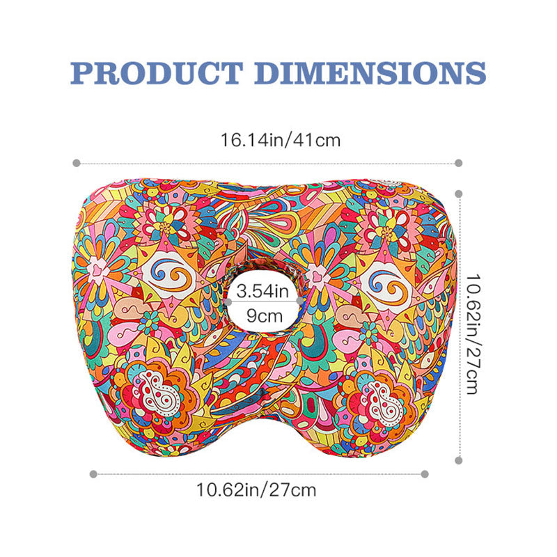 Rainbow Flower Hollow Ear Support Pillow - Adjustable Side Sleep Neck Cushion