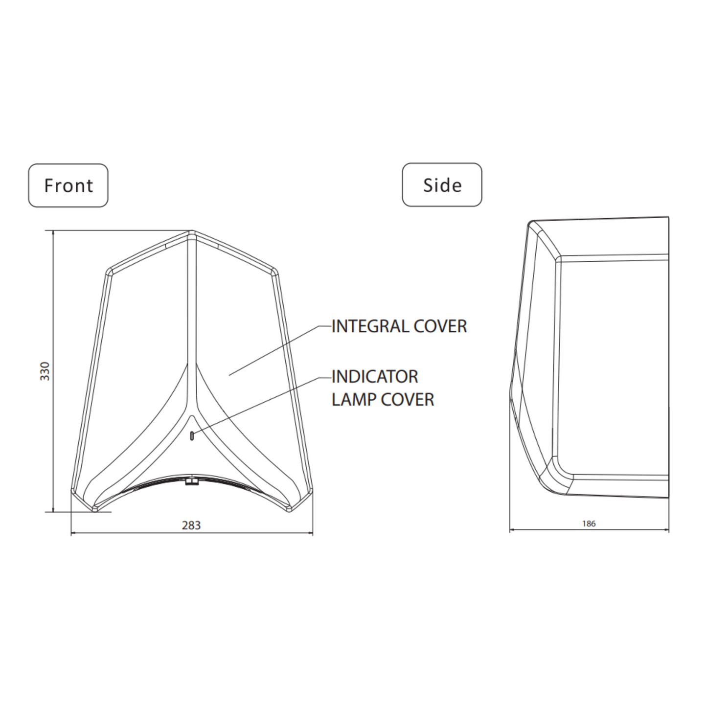 ADGE Wall Mounted Hand Dryer 550W & 1100W Commercial - Silver