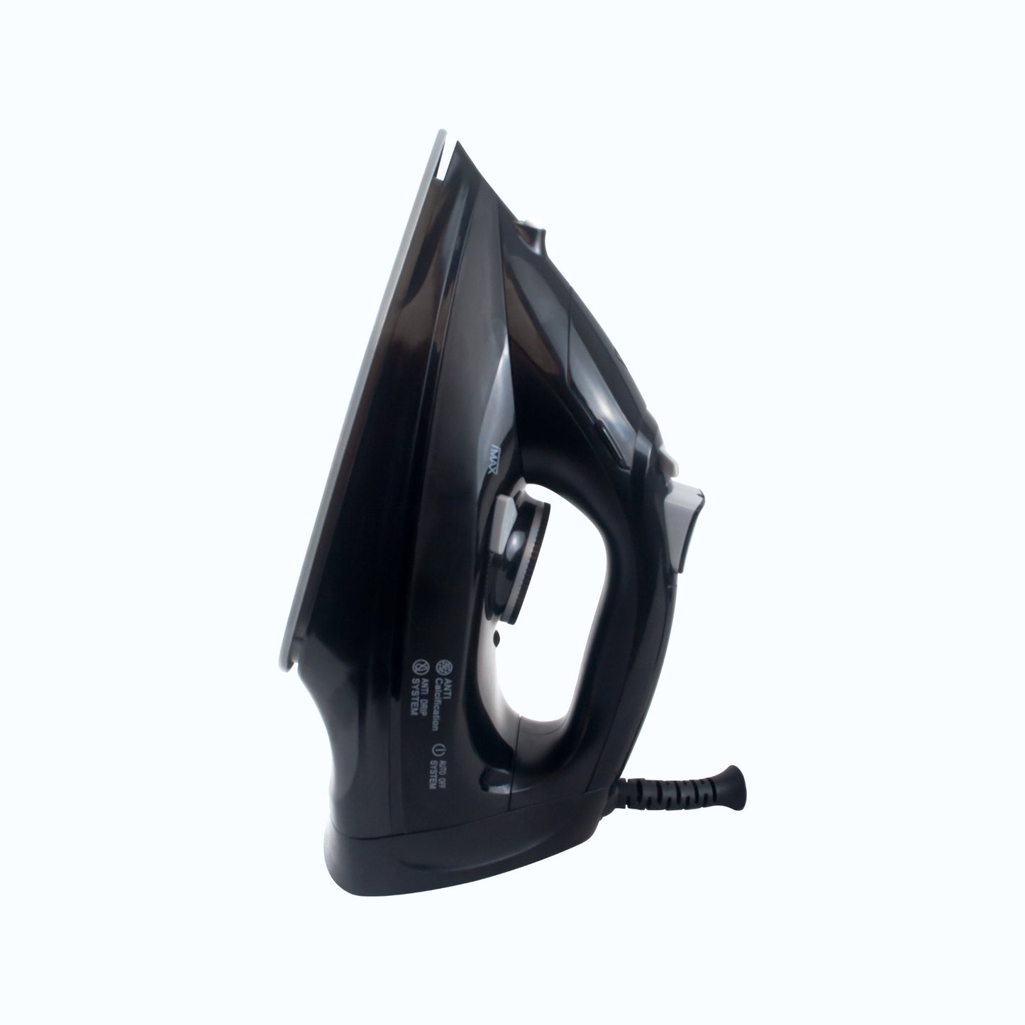 Electric Steam Iron 2200W Non-Stick Soleplate - Black