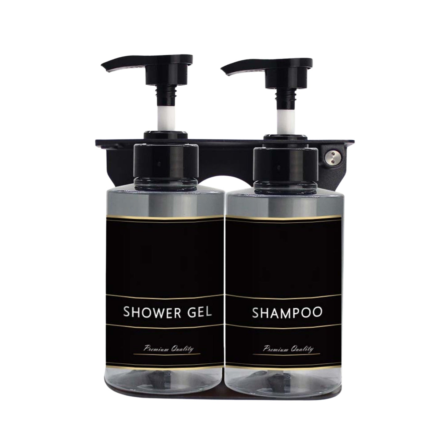 Manual Liquid Soap Dispenser 300ml Transparent - Black
