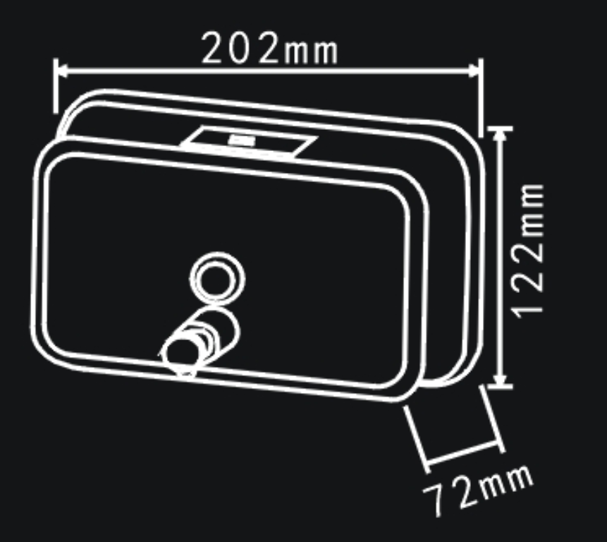 Stainless Steel Liquid Soap Dispenser 1200ml Wall Mount