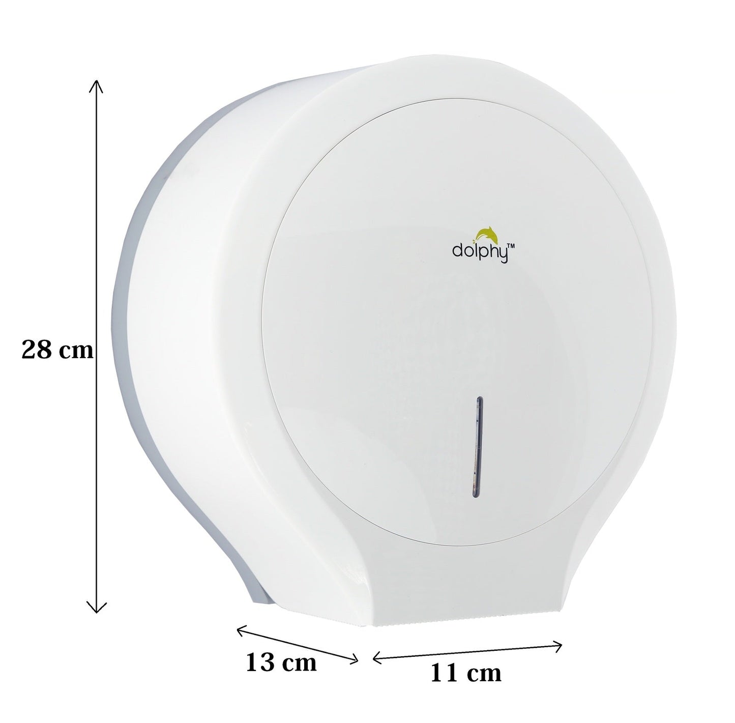 Classic Jumbo Toilet Paper Roll Dispenser Lockable - White