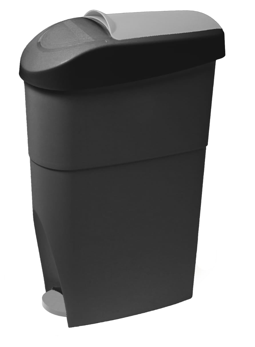 Sanitary Bin 18L Pedal Mechanism ABS – Black & Grey