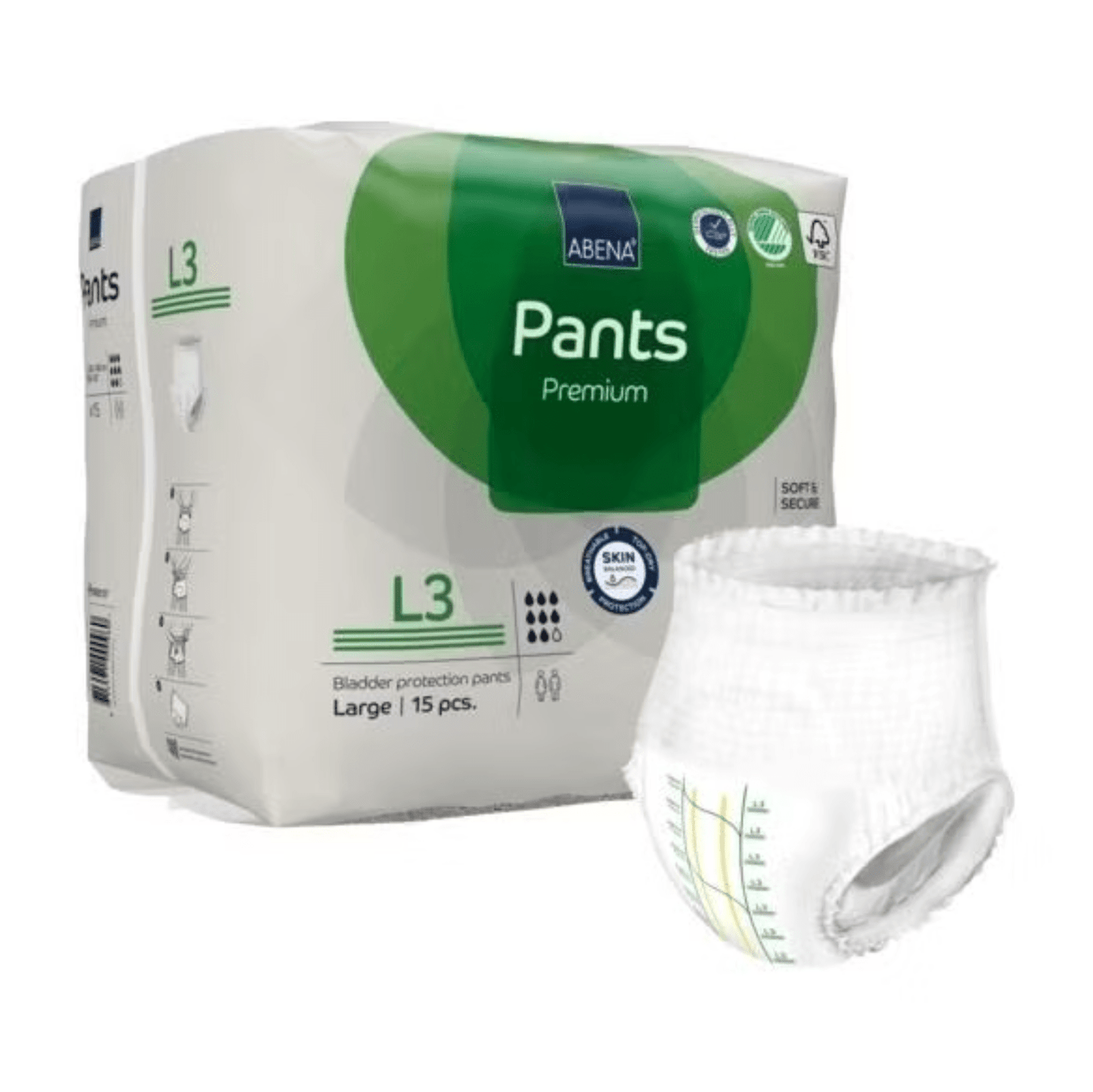 Abena Incontinence Pants Abena Pants L3 Green 2400ml 100-140cm
