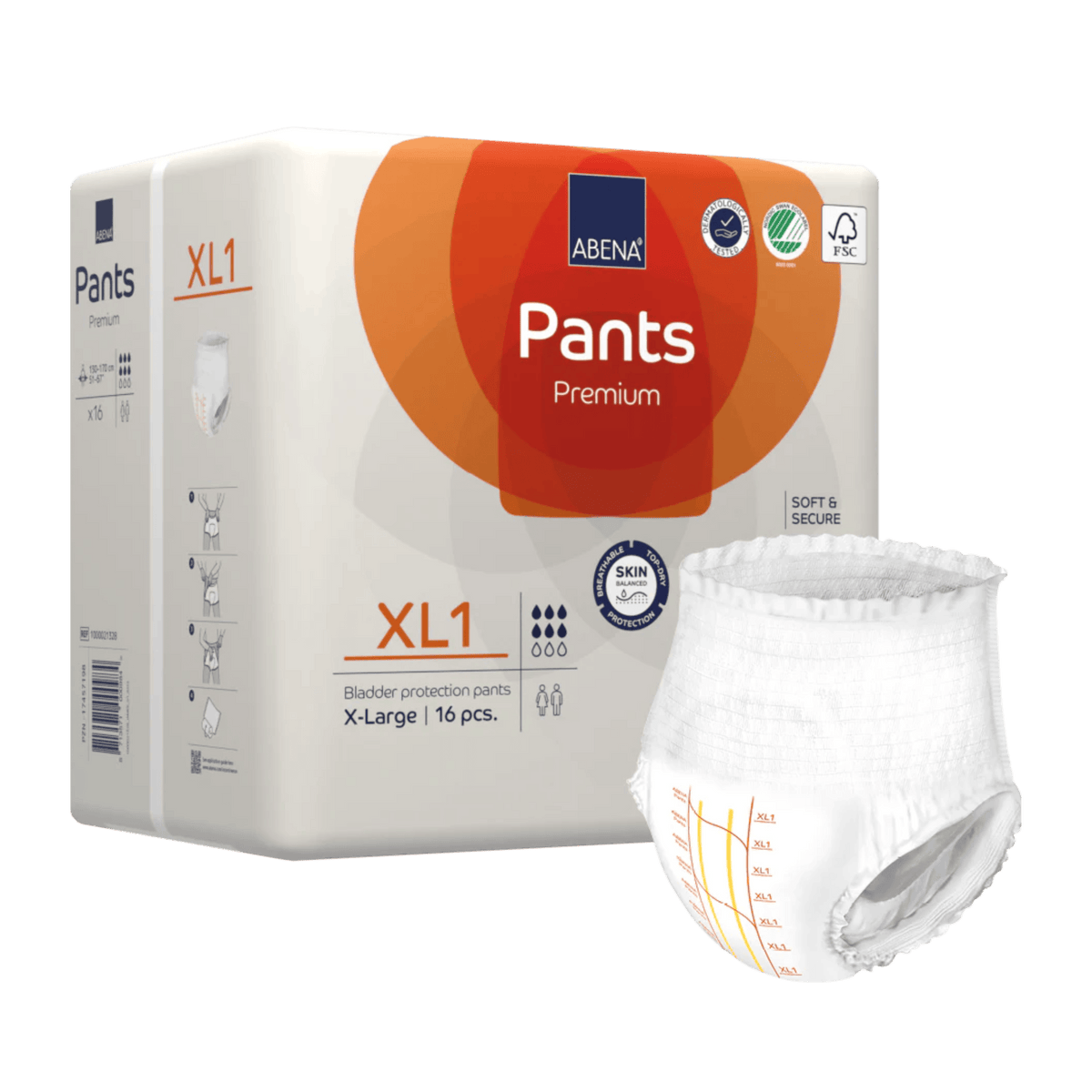 Abena Pants XL1 Orange 1400ml 130-170cm