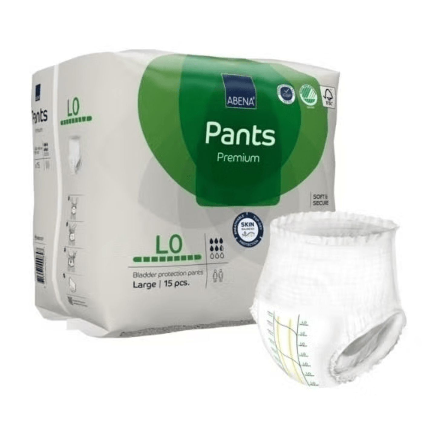 Abena Protective Underwear Abena Pants Zero L0 Green 900ml 100-140cm