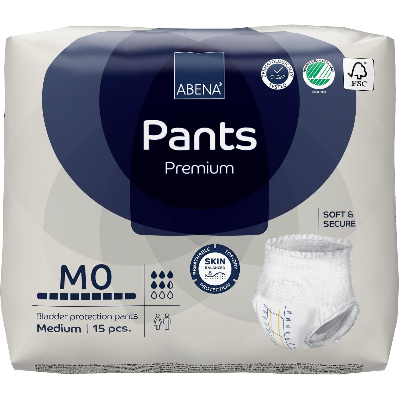 Abena Protective Underwear Abena Pants Zero M0 Blue 900ml 80-110cm