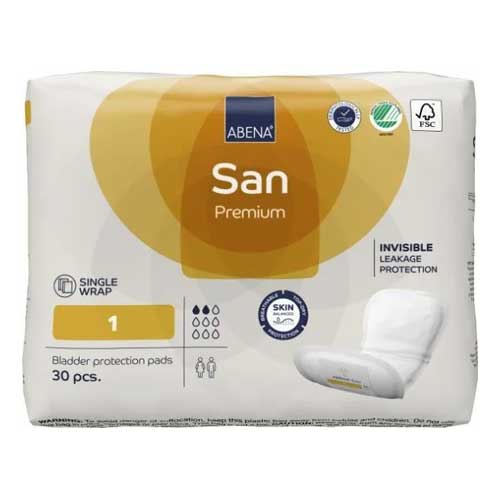 Abena Incontinence Pads Abena-San 1 Premium Yellow 200ml