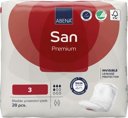 Abena Incontinence Pads Abena-San 3 Premium Red 500ml