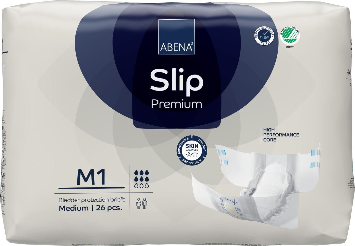 Abena Incontinence Briefs ABENA Slip Premium Briefs M1 Blue 2000ml 70-110cm