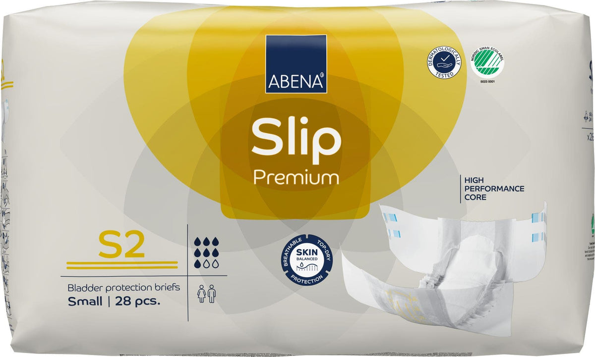 ABENA Slip Premium Briefs S2 Yellow 1800ml 60-85cm