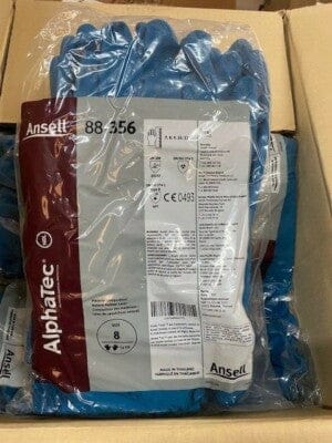 AlphaTec Gloves Latex Silverlined Blue