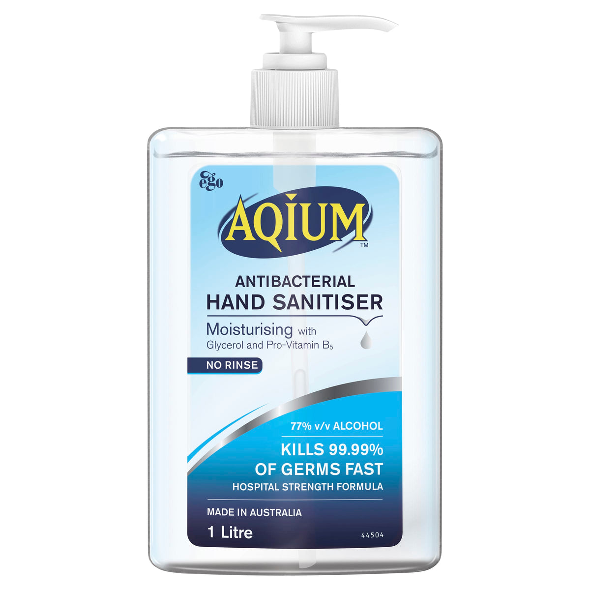 Aqium Antibacterial Hand Sanitiser 1L Pump Pack