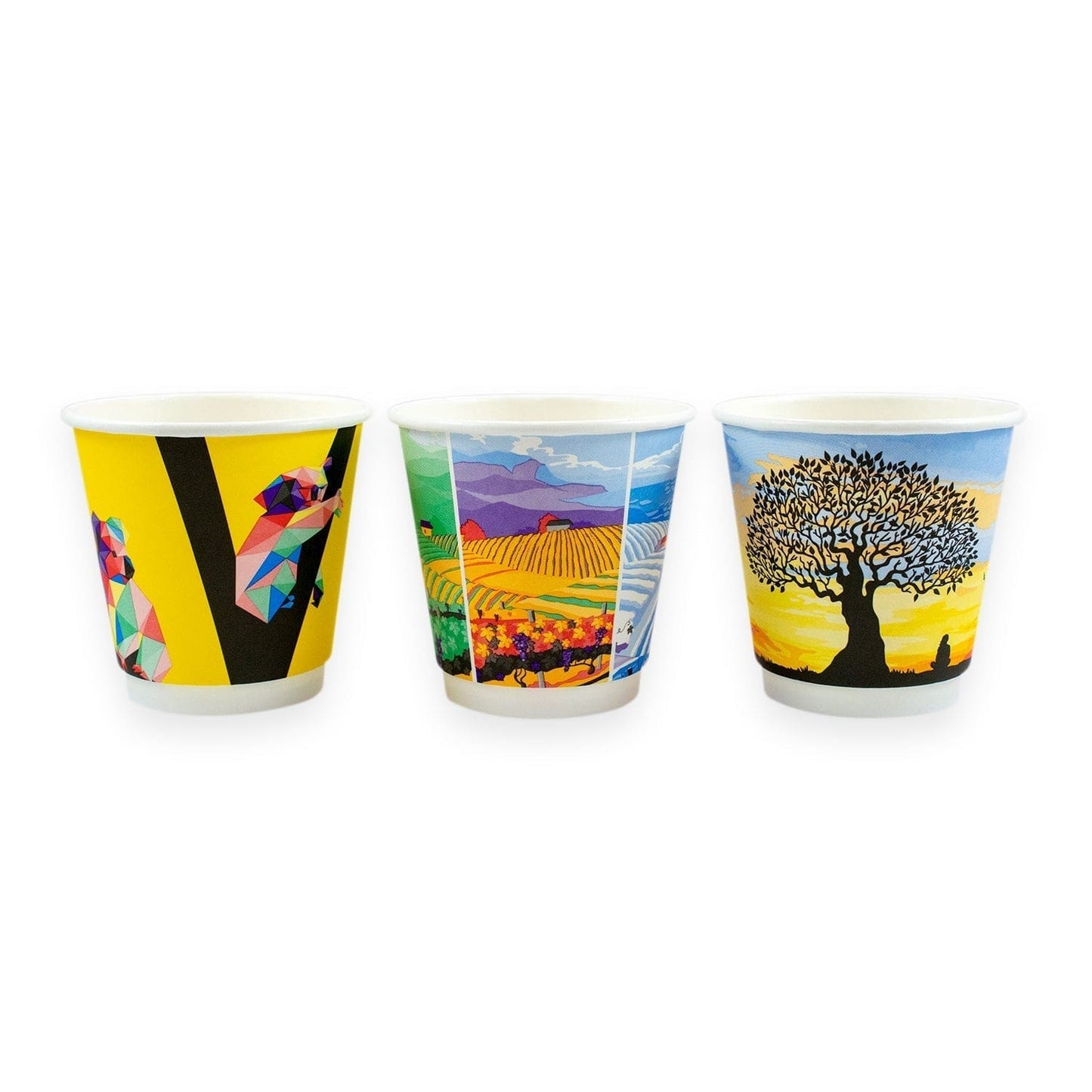 Sustain Disposable Cups Aqueous Hot Cup Double Wall 8oz Wide
