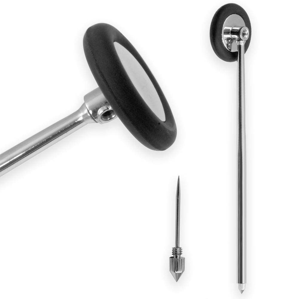 Medshop Diagnostic Tools Black Babinski Reflex Hammer - Black, 8.5 cm Chrome Handle, Rubber Head