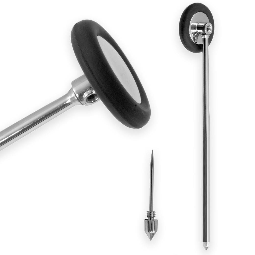 Medshop Diagnostic Tools Babinski Reflex Hammer - Black, 8.5 cm Chrome Handle, Rubber Head