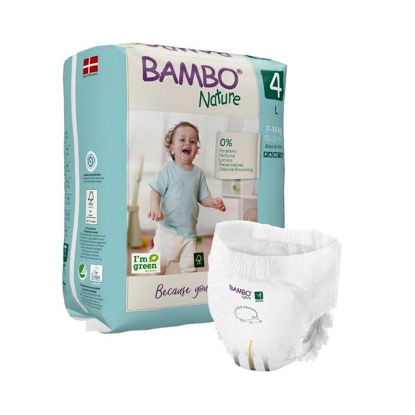Bambo Nature Pull Up Pants Size 4 Large (7-14kg)