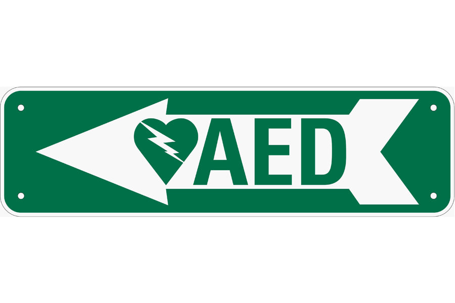 AED Left Sign (Green and White)