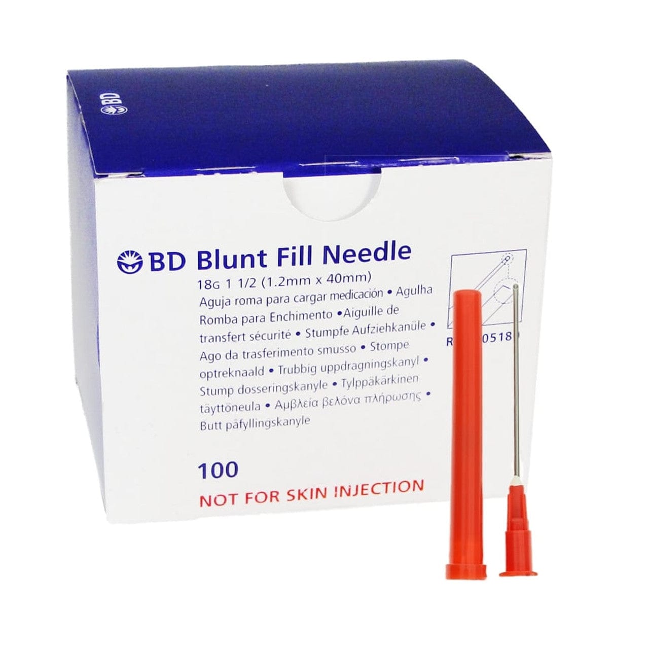 BD Blunt Fill Needle - gauge 18 x length 1-12 3