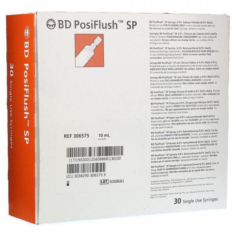 BD Posiflush Syringe Saline Fill 10ml
