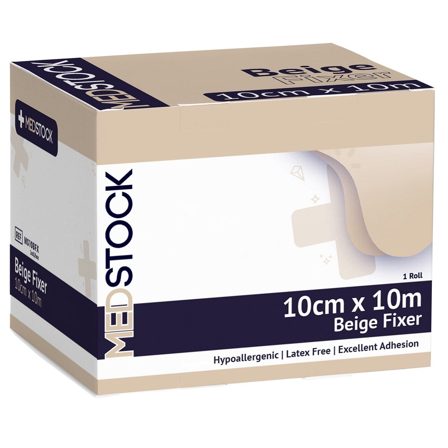 Beige Fixer Roll 10cm x 10m