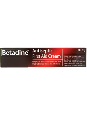 Betadine First Aid Cream 20g (Povidone Iodine)