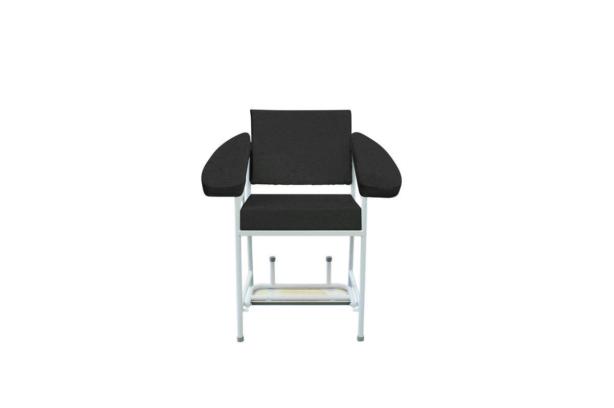 Blood Collection Chair, Grey - Seat width 550mm, Arm rests 915mm