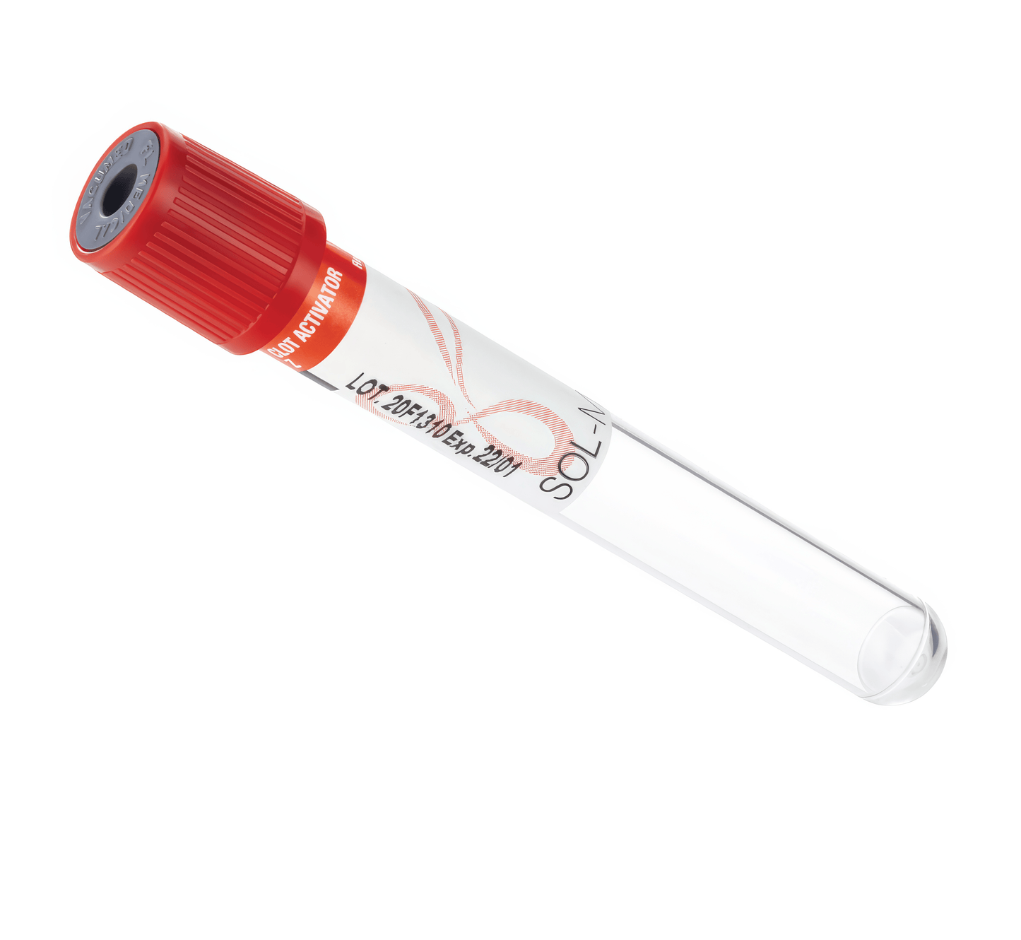 Sol-Millennium Blood Collection Blood Collection Tube 13x100 mm Clot Activator 6 ml Red Cap