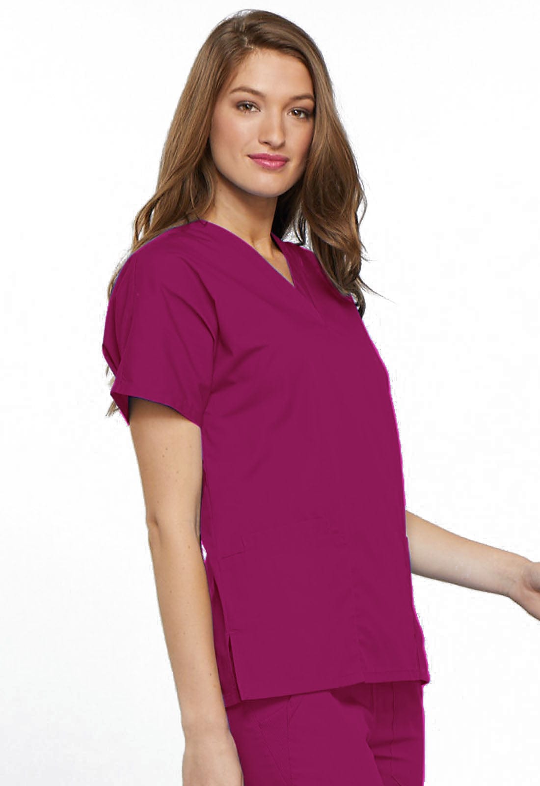 Cherokee Scrubs XL Cherokee 4700 Raspberry Scrubs Top WW Traditional Classic