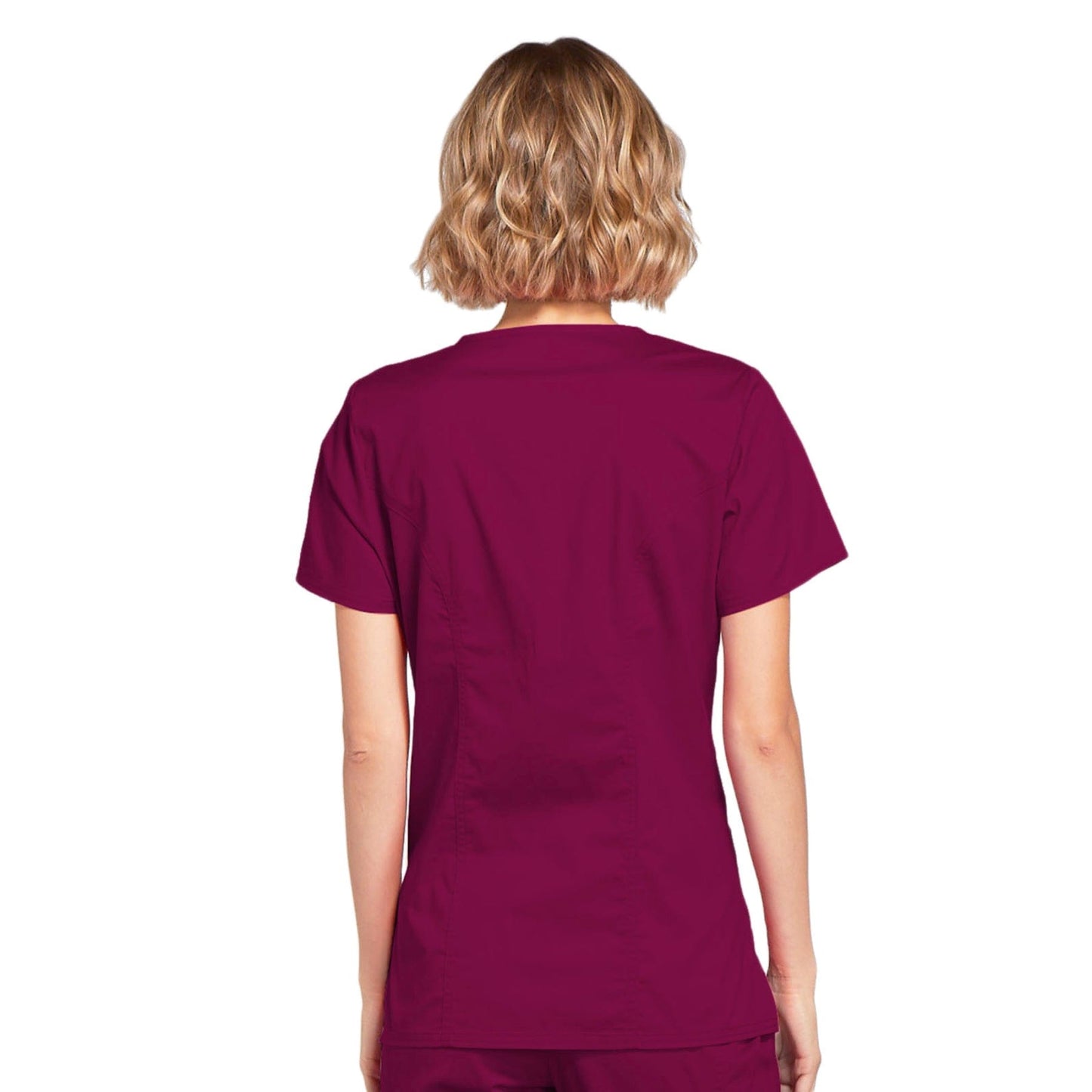 Cherokee Scrubs Top Cherokee 4728 Core Stretch Mock Wrap Top Wine
