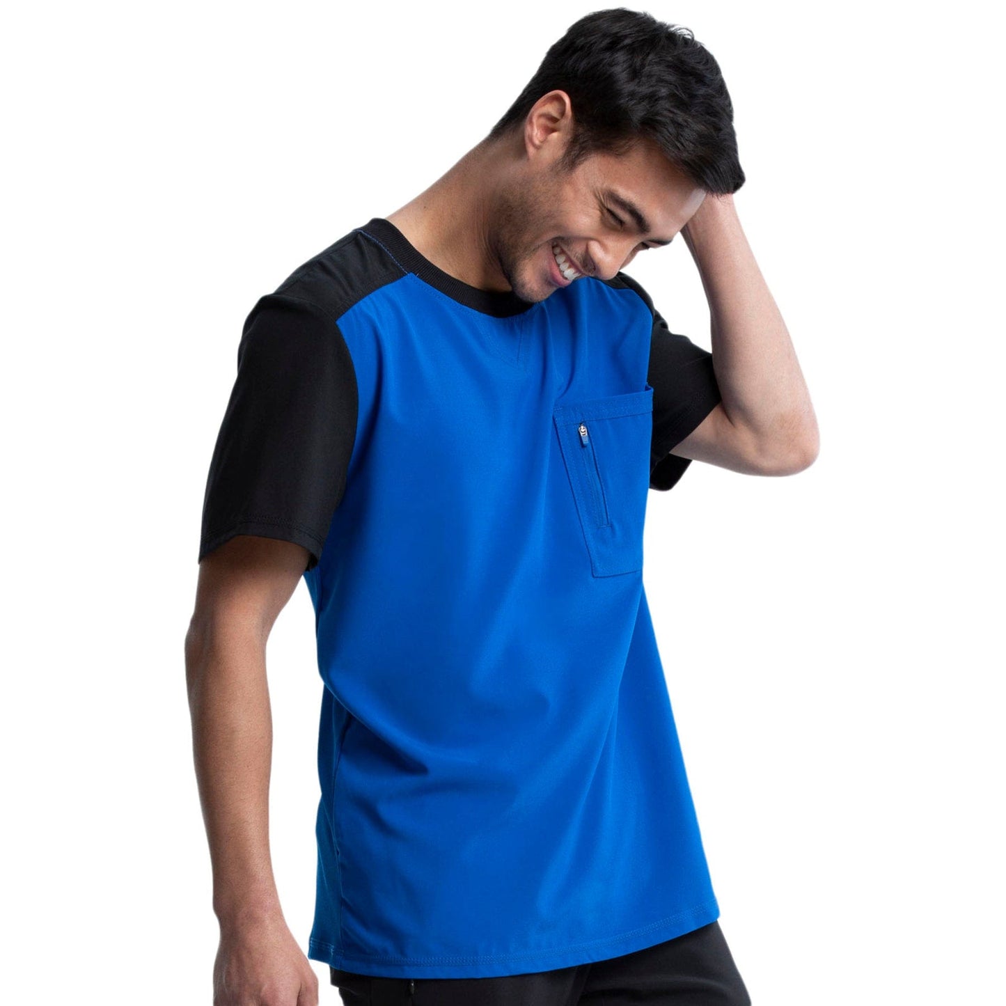 Cherokee Scrub Tops L Cherokee CK630A Royal Scrubs Top Infinity Mens