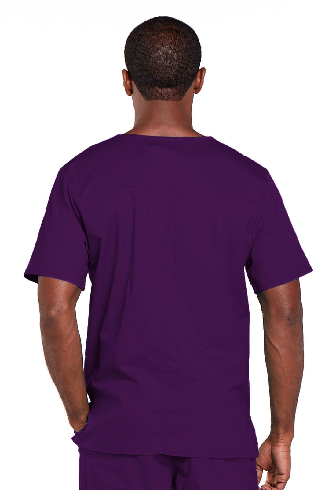 Cherokee Scrubs Top Cherokee Core Stretch 4725 Scrubs Top Unisex V-Neck Eggplant