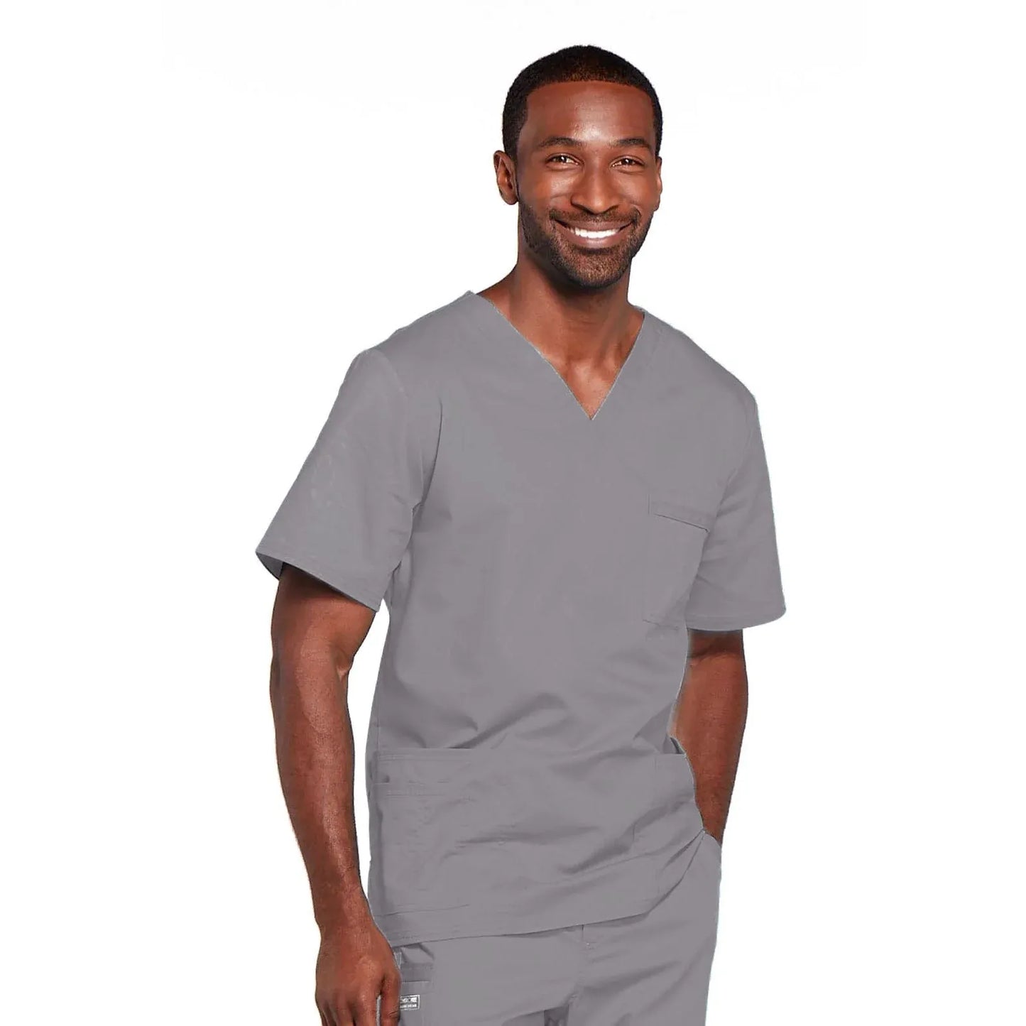 Cherokee Scrubs Top Cherokee Core Stretch 4725 Scrubs Top Unisex V-Neck Grey