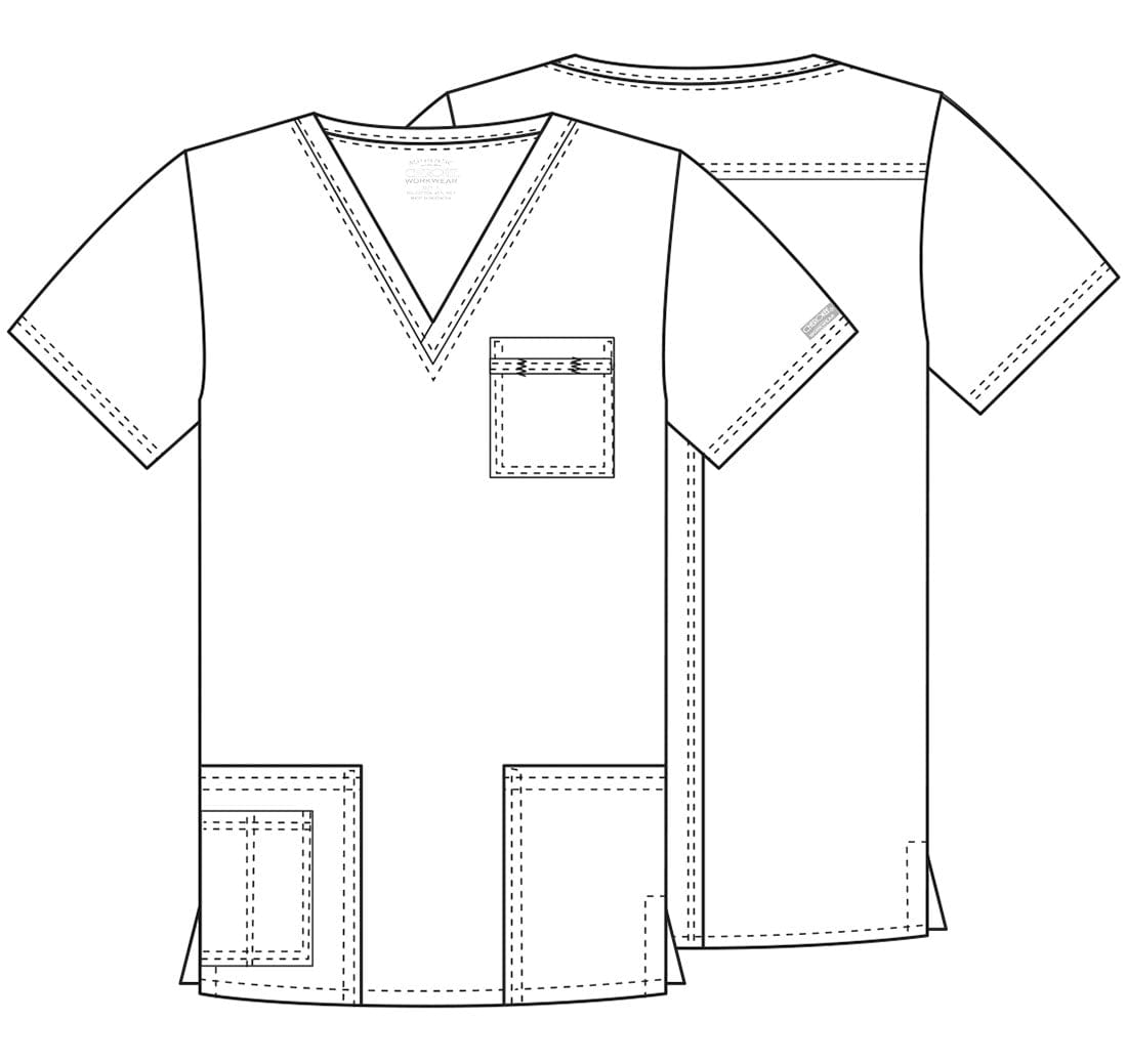 Cherokee Scrubs Top Cherokee Core Stretch 4725 Scrubs Top Unisex V-Neck Grey