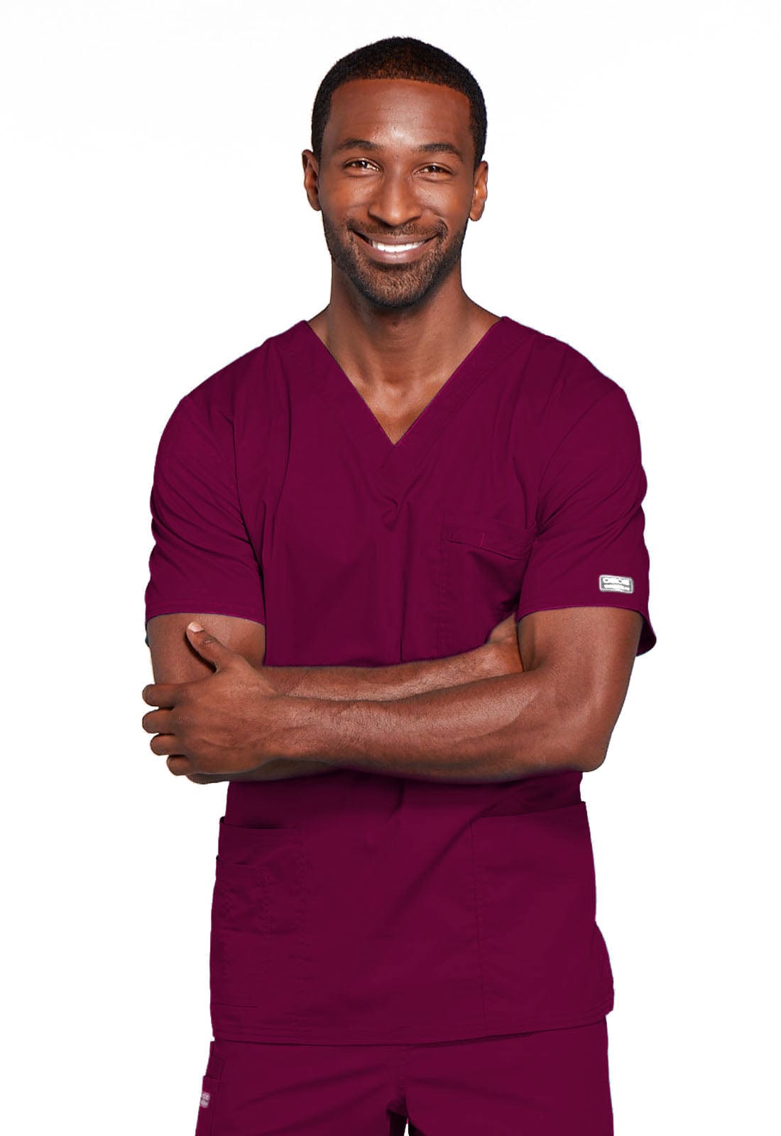 Cherokee Scrubs Top 5XL Cherokee Core Stretch 4725 Scrubs Top Unisex V-Neck Wine
