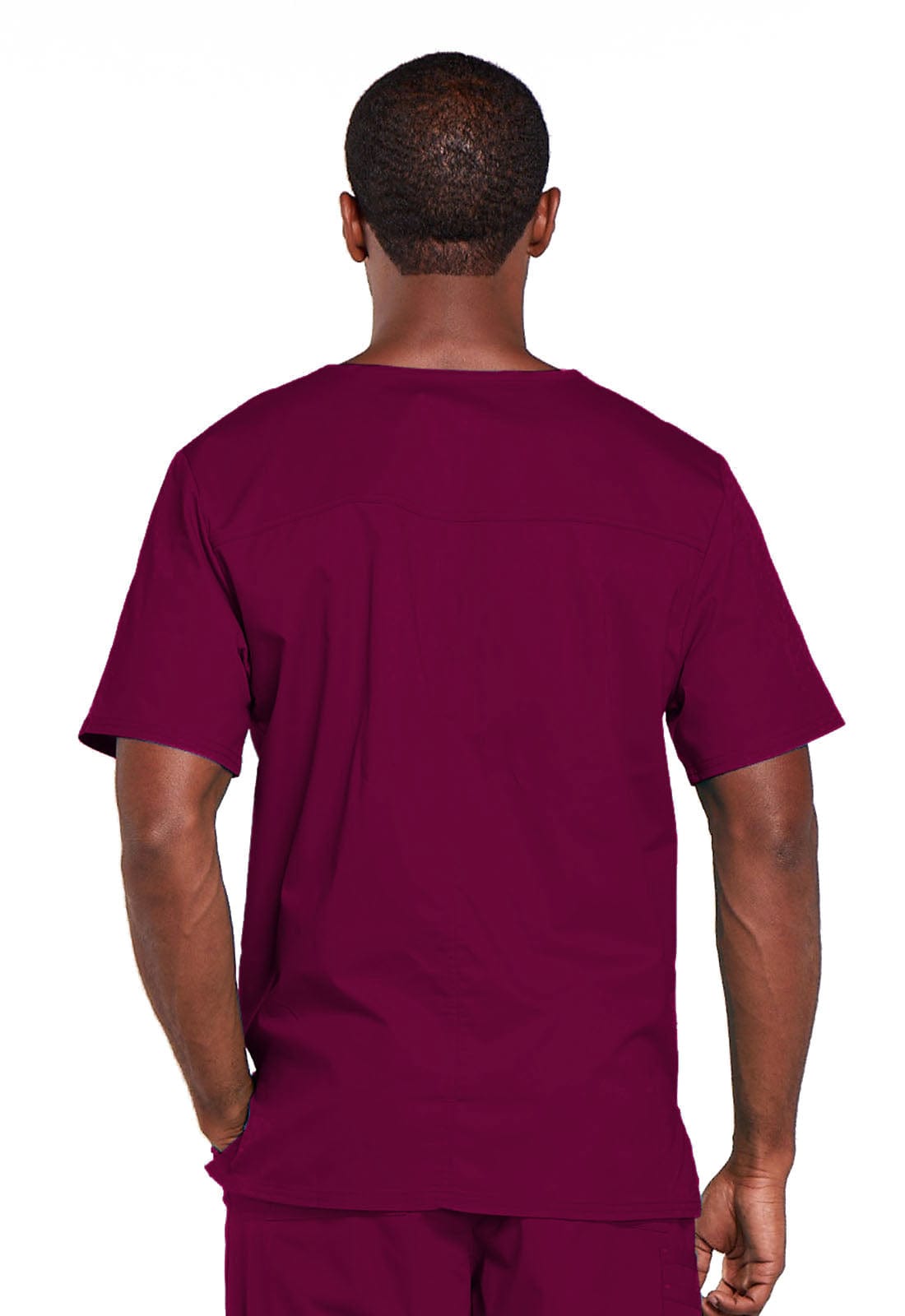 Cherokee Scrubs Top 5XL Cherokee Core Stretch 4725 Scrubs Top Unisex V-Neck Wine