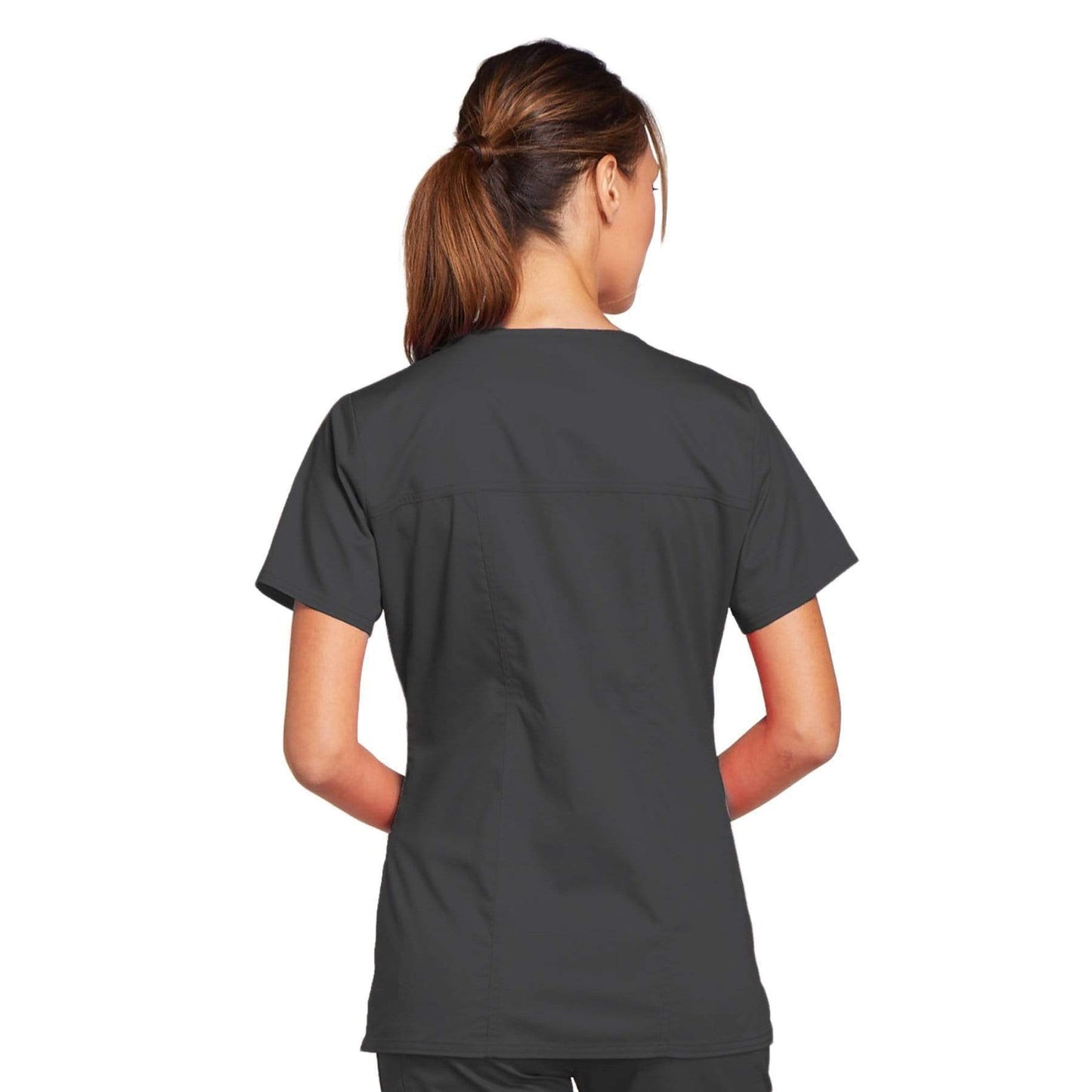 Cherokee Scrubs Top Cherokee Core Stretch 4727 Scrubs Top Women's V-Neck Pewter