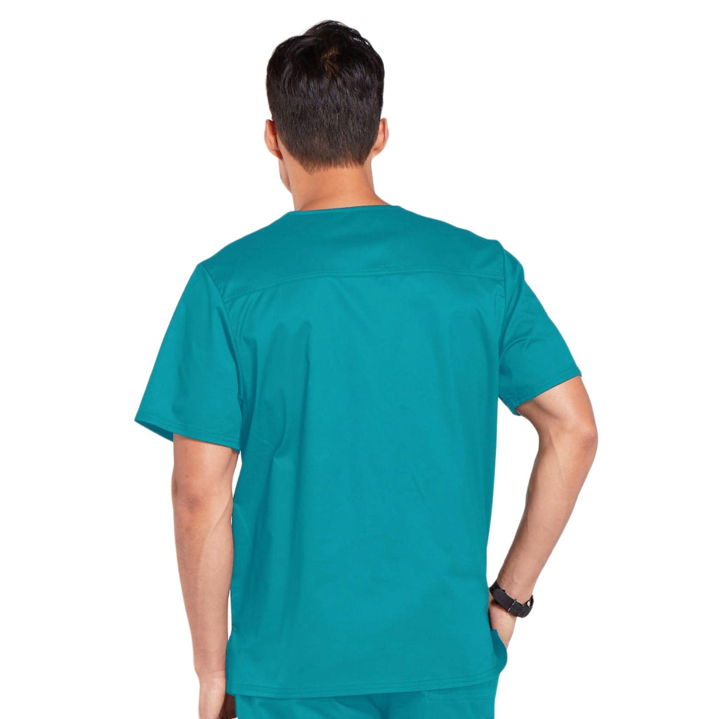 Cherokee Scrubs Top 5XL Cherokee Core Stretch 4743 Scrubs Top Mens V-Neck Teal Blue