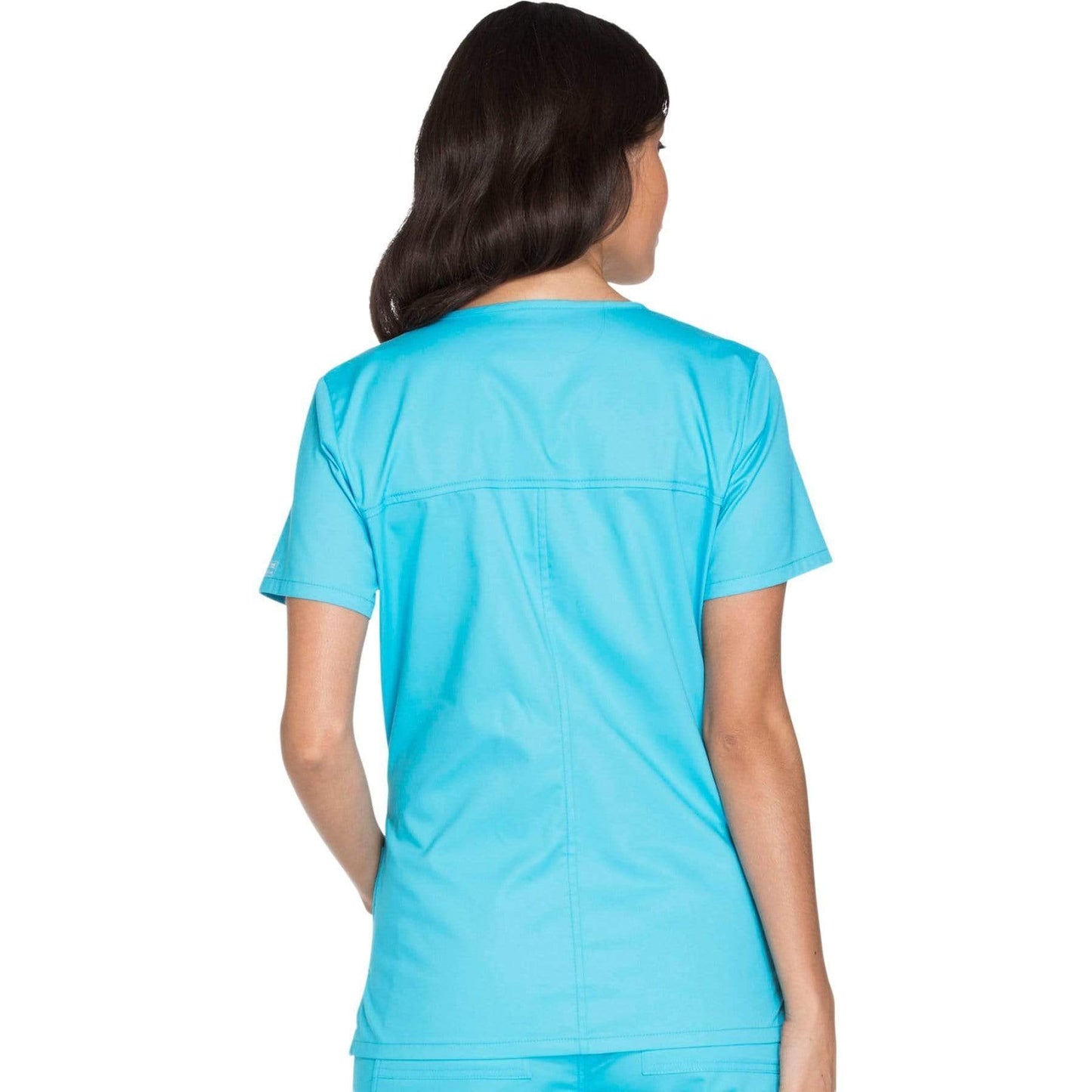 Cherokee Scrubs Top XS Cherokee Core Stretch WW630 Scrubs Top Women's V-Neck Turquoise