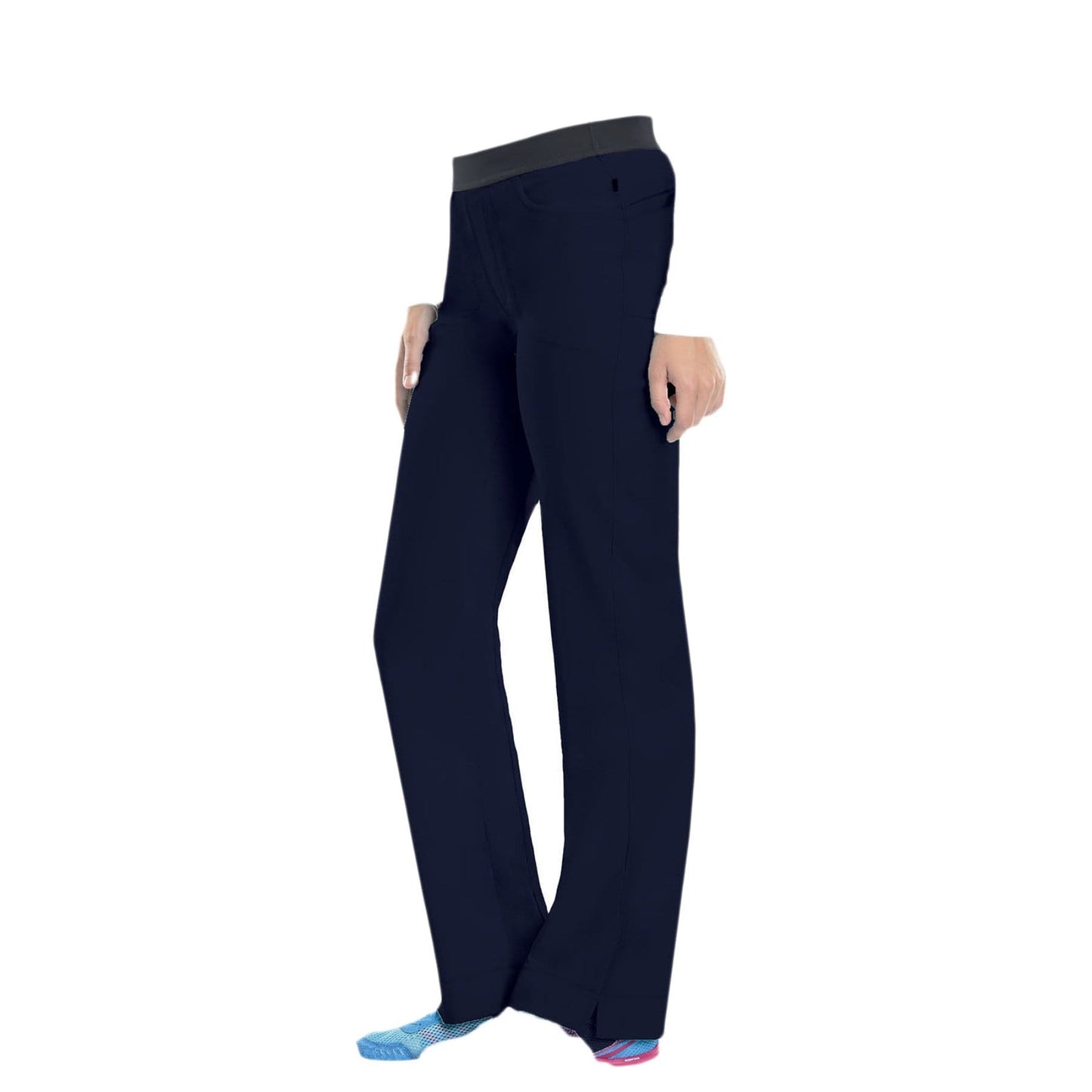 Cherokee Scrubs Pants Cherokee Infinity 1124A Scrubs Pants Women's Low Rise Slim Pull-On Navy