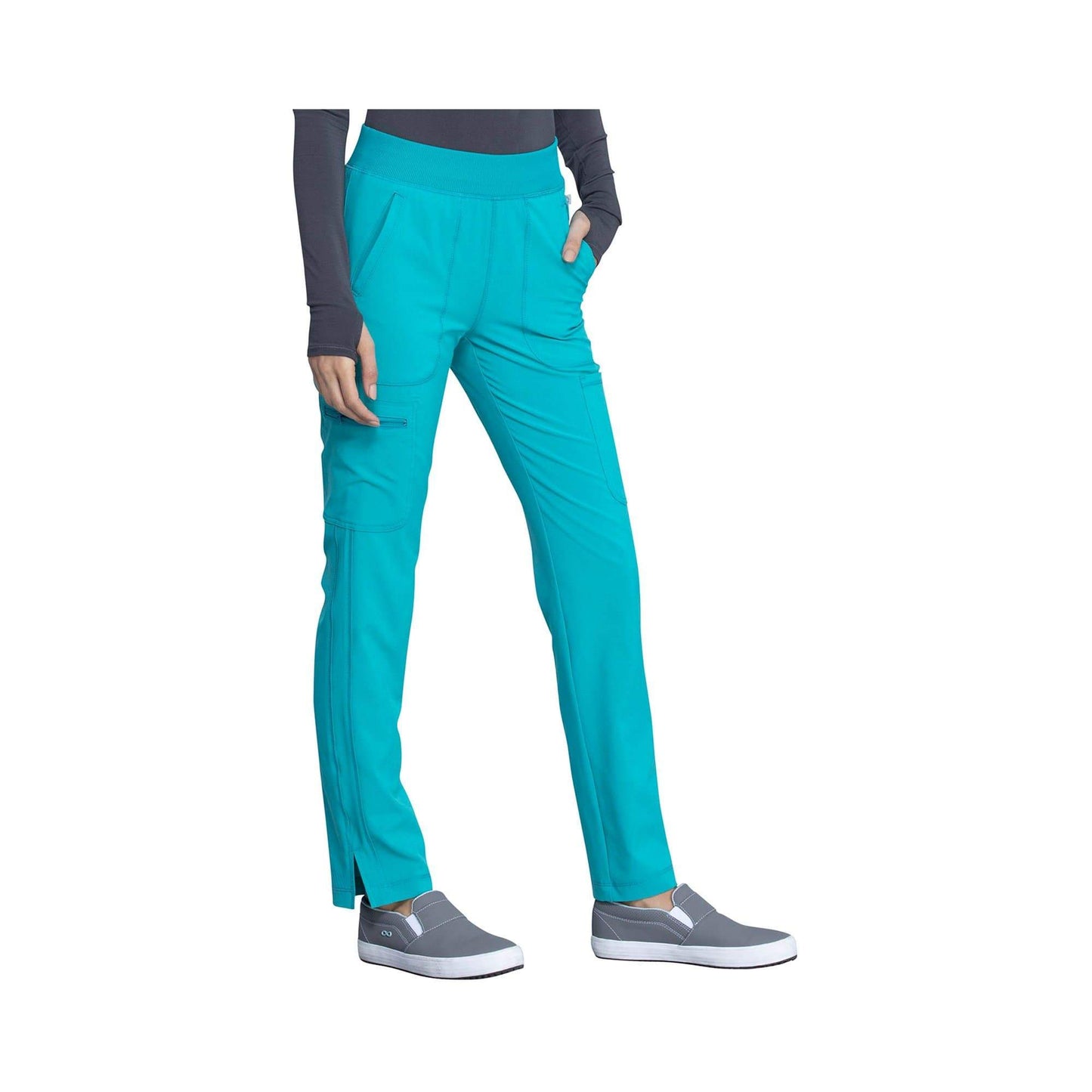 Cherokee Scrubs Pants Cherokee Infinity CK065A Scrubs Pant Women Teal Blue