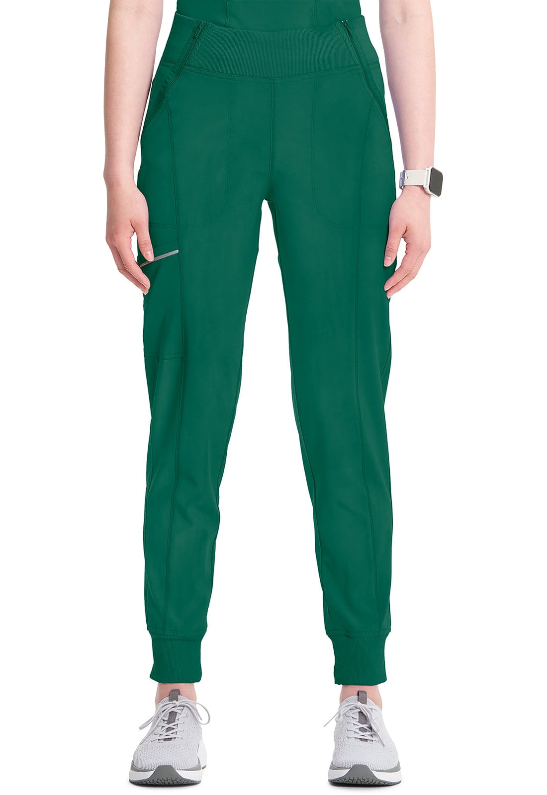 Cherokee Scrubs Pants XXS Cherokee Infinity CK110A Scrubs Jogger Pant Women Hunter Green