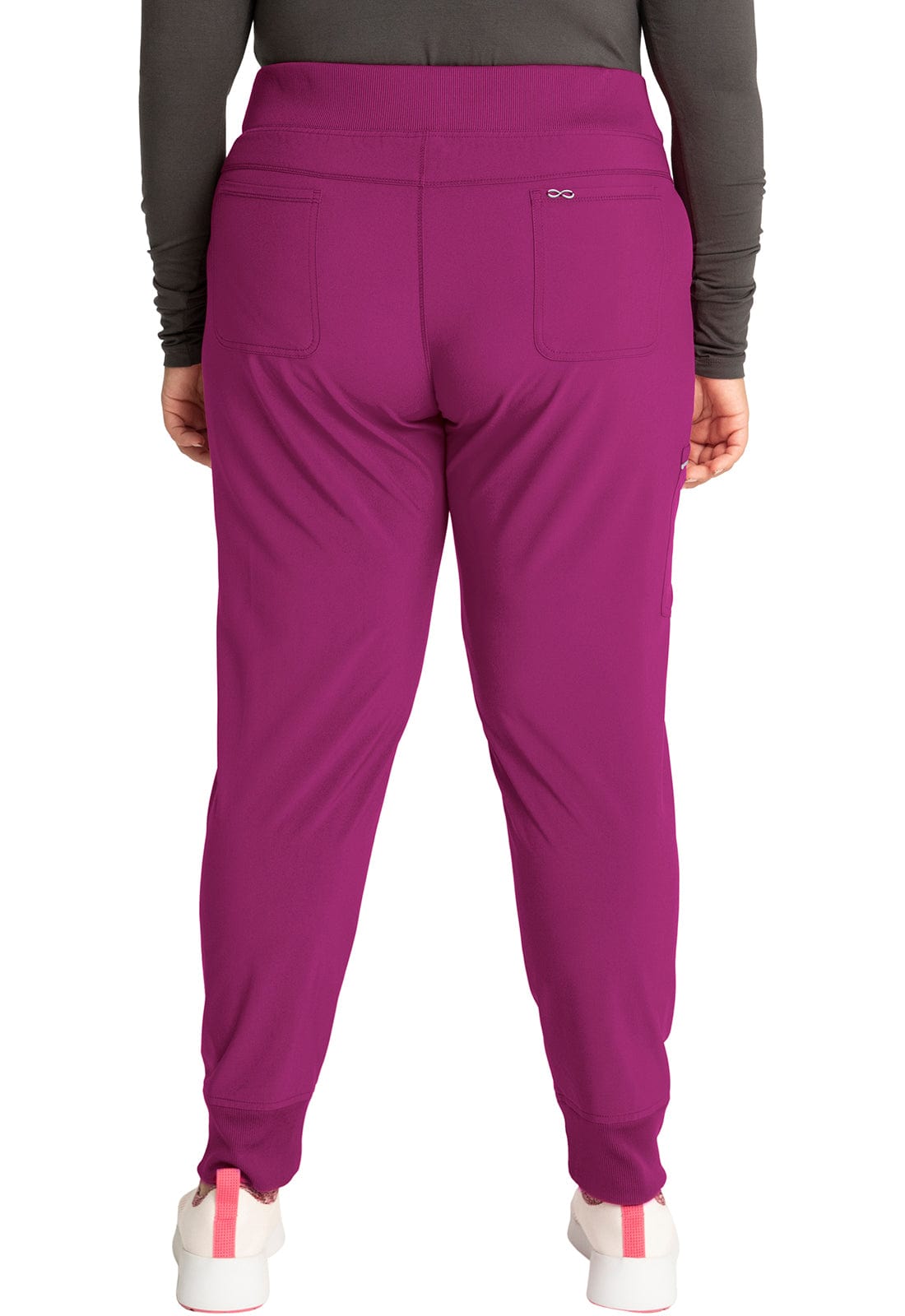 Cherokee Scrubs Pants Cherokee Infinity CK110A Scrubs Jogger Pant Women Orchid Flower