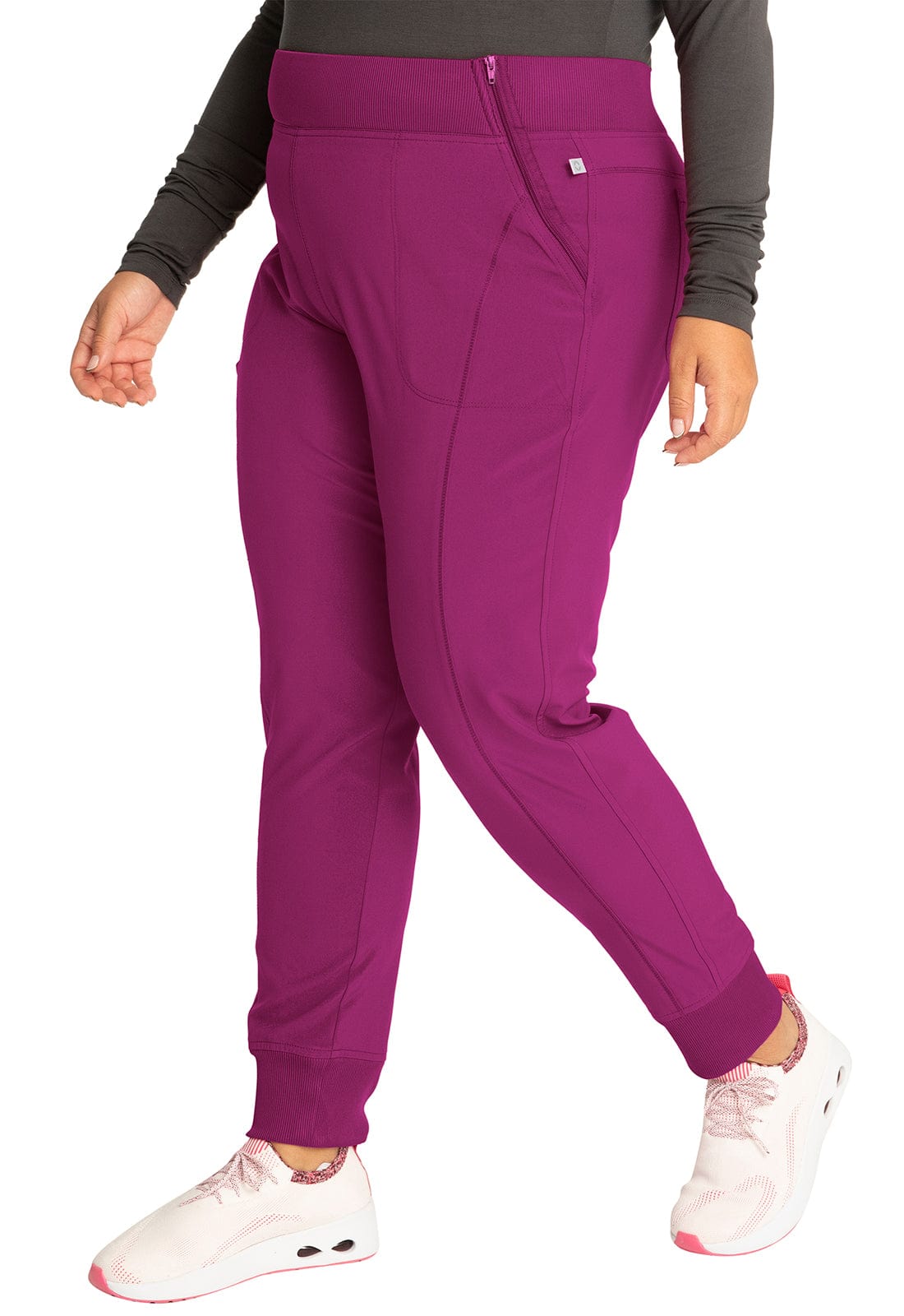 Cherokee Scrubs Pants Cherokee Infinity CK110A Scrubs Jogger Pant Women Orchid Flower