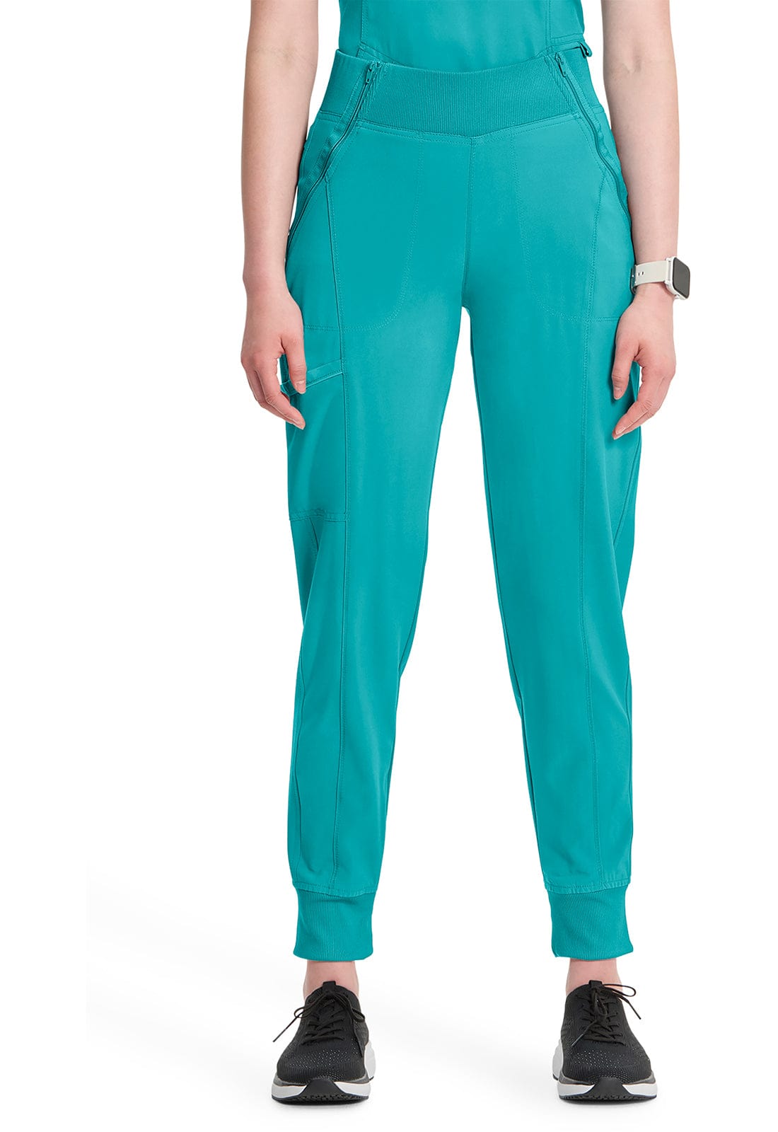 Cherokee Scrubs Pants XXS Cherokee Infinity CK110A Scrubs Pant Jogger Women Teal Blue