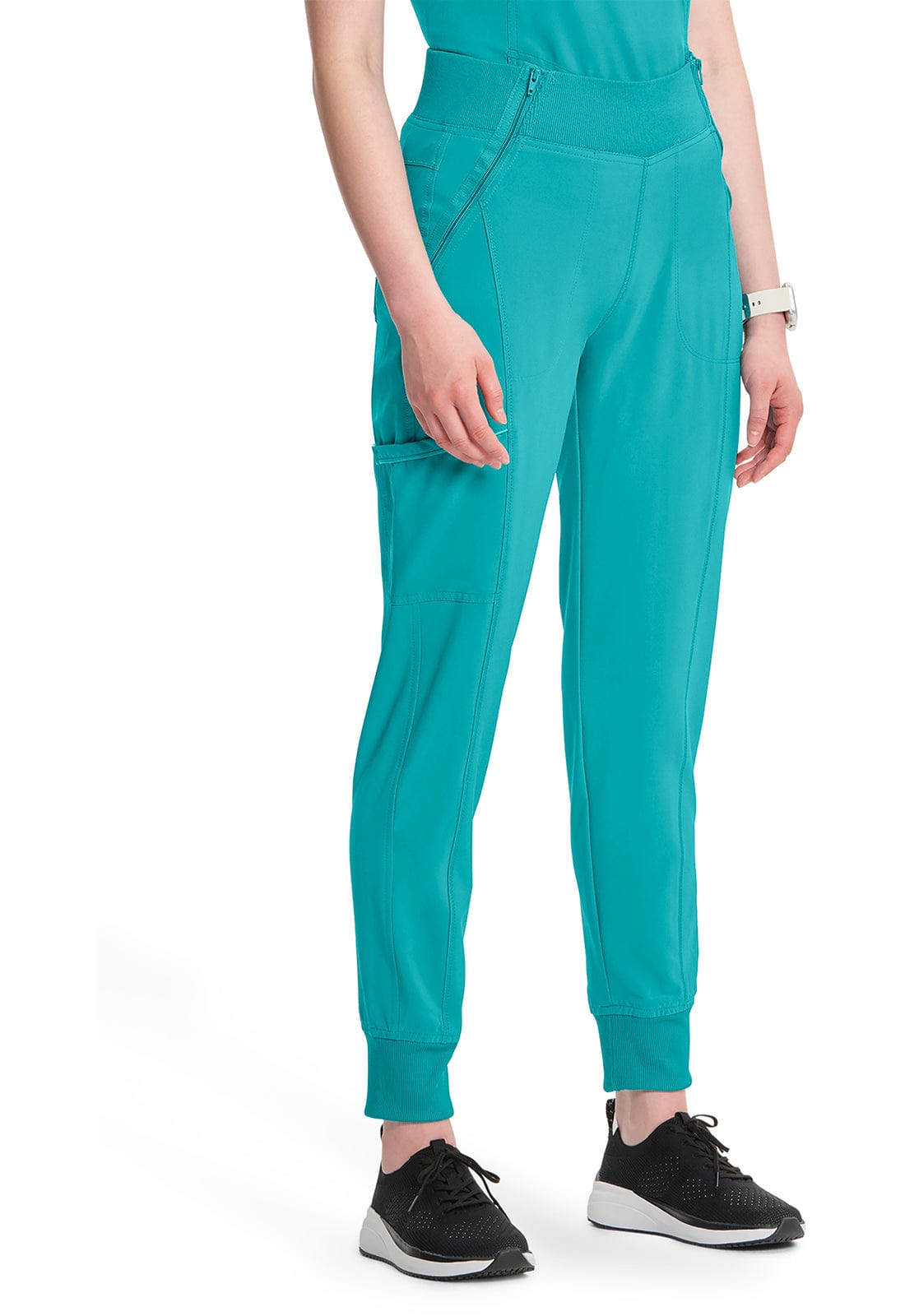 Cherokee Scrubs Pants Cherokee Infinity CK110A Scrubs Pant Jogger Women Teal Blue