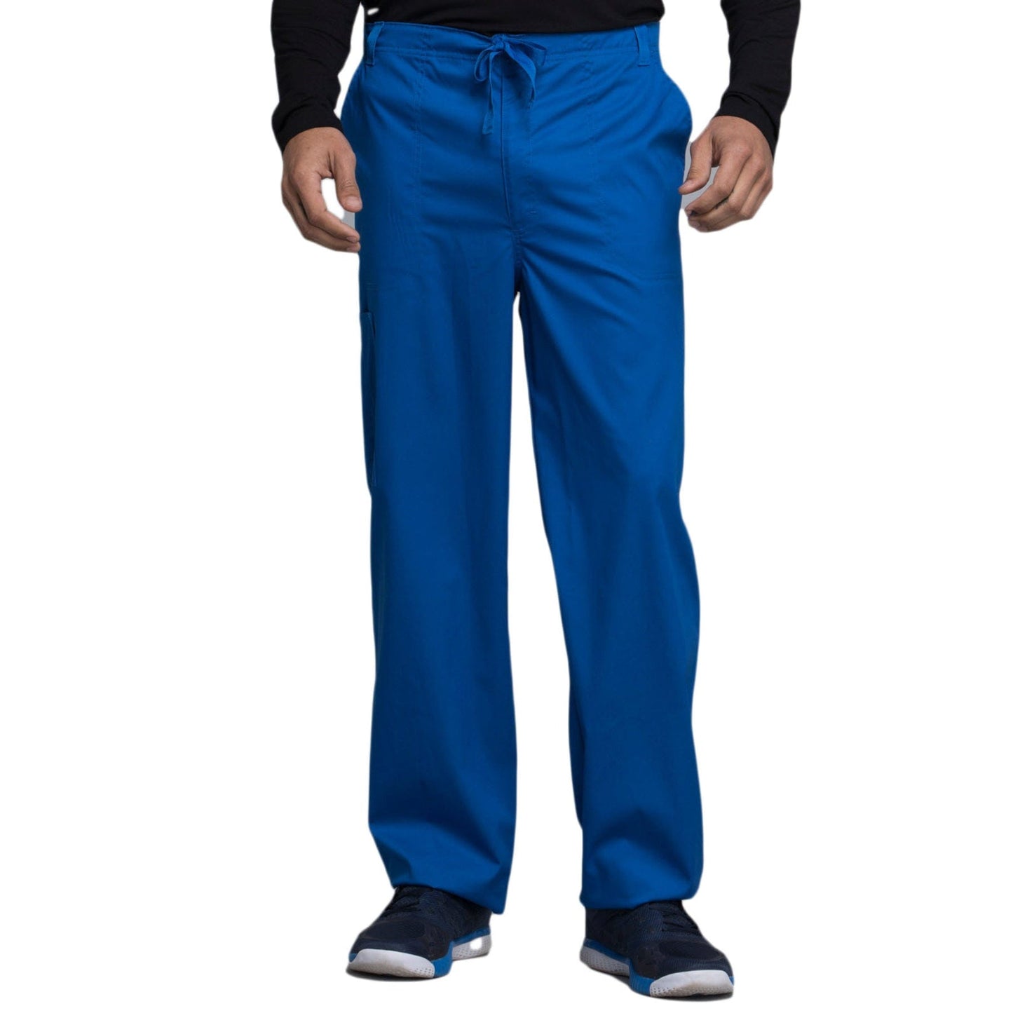 Cherokee Scrubs Pants Cherokee Luxe 1022 Scrubs Pants Mens Fly Front Drawstring Royal