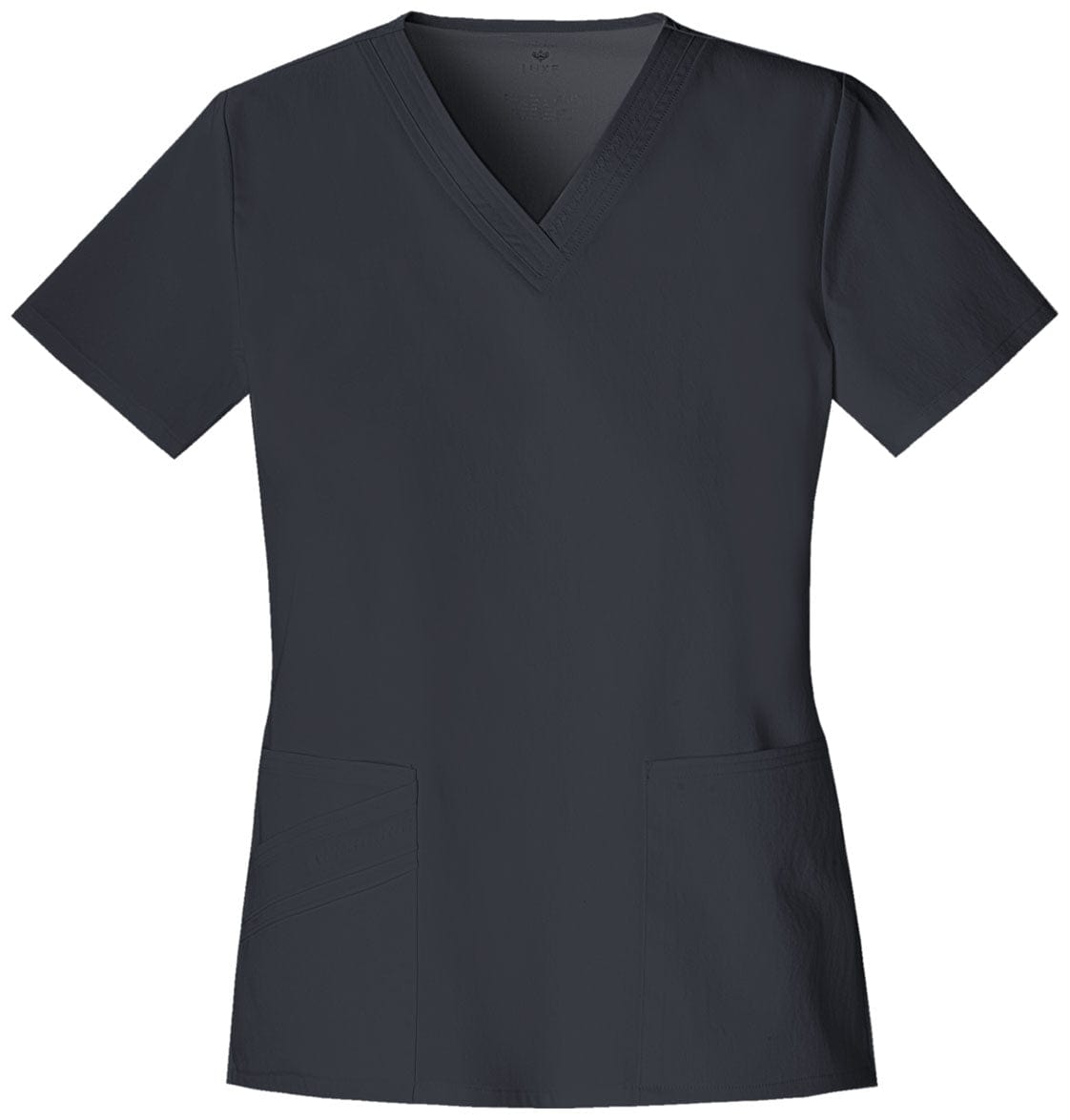 Cherokee Scrubs Top 5XL Cherokee Luxe 1845 Scrubs Top Womens V-Neck Pewter