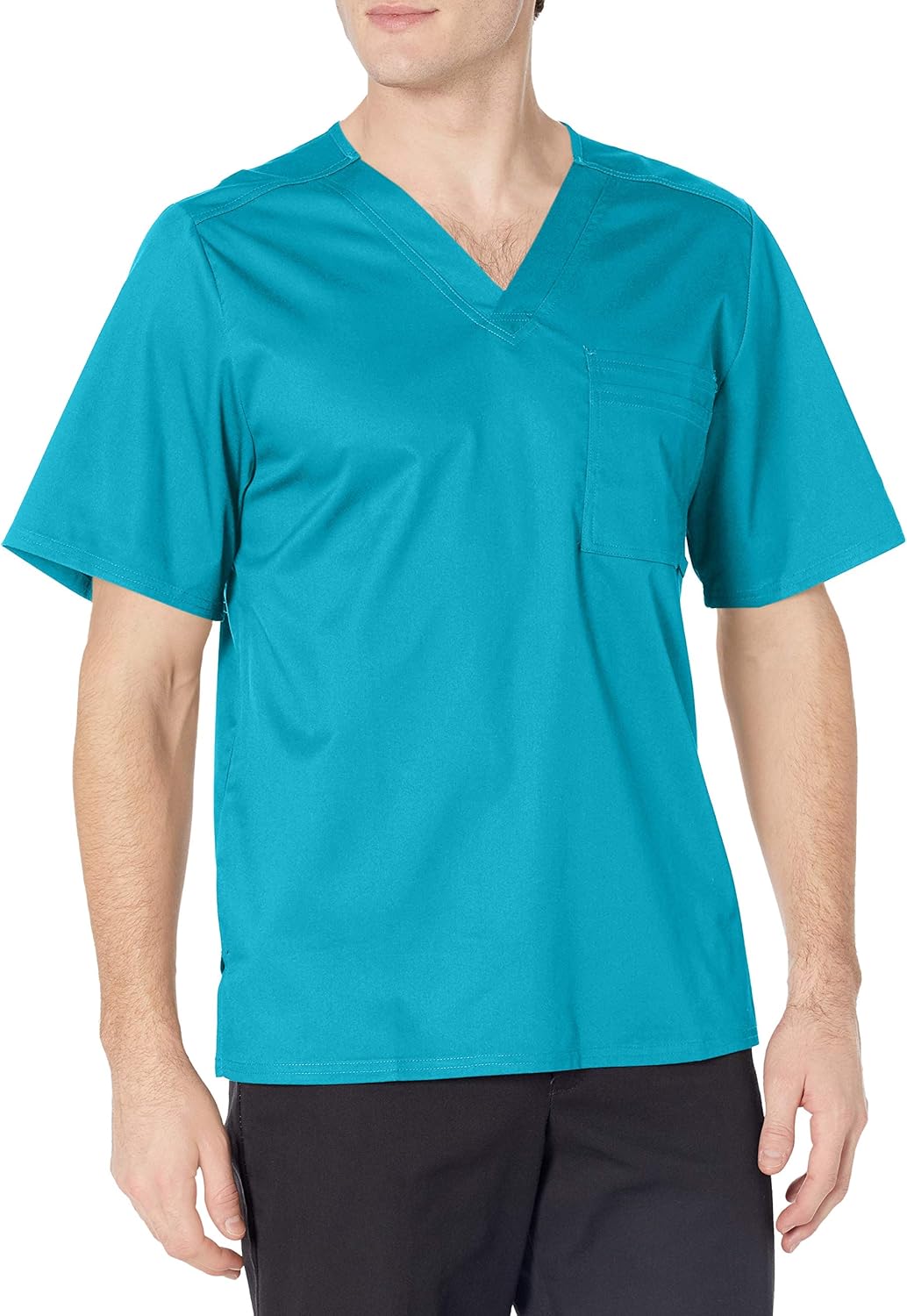 Cherokee Scrubs Top Cherokee Luxe 1929 Scrubs Top Mens V-Neck Teal