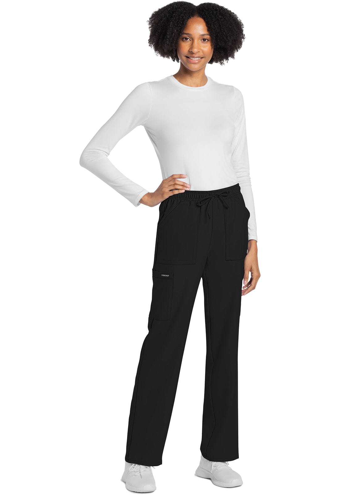 Cherokee Scrubs Pants Cherokee Originals Ultra CK272A City Straight Leg Trouser Women Pant Black